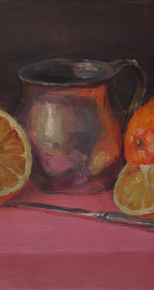 Oranges, still life by Vachagan Manukyan