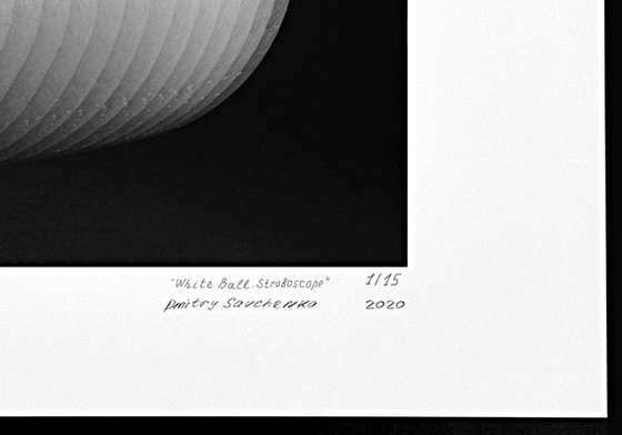 " White ball. Stroboscope "  Limited Edition 1 / 15