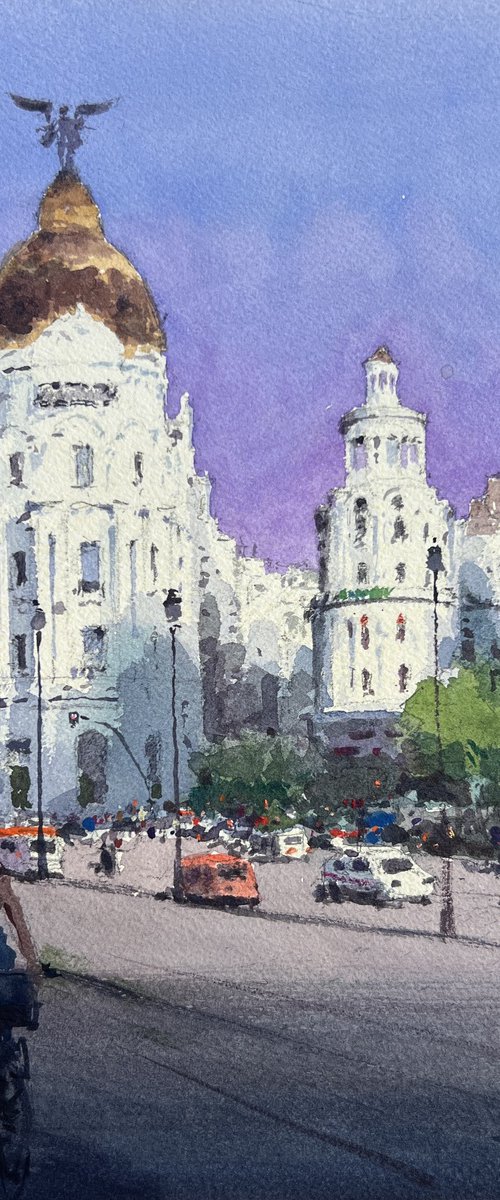 Morning Light on Gran Vía by Andrii Kovalyk