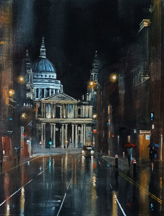 Late night London, St Pauls at Ludgate