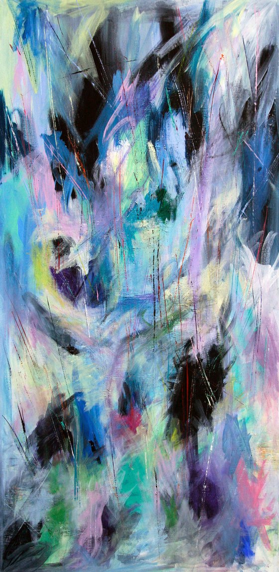 Colour Explosion #02 Abstract Expressionist Powerful Energetic Colorful Painting