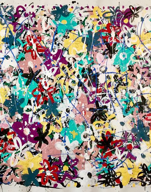 Abstract flowers by Mercedes Lagunas