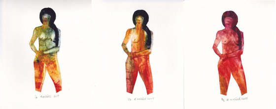 Nude triptych