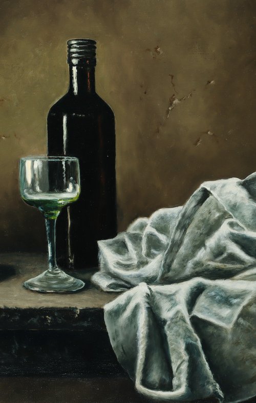 Still life with fabric by Oleg Baulin