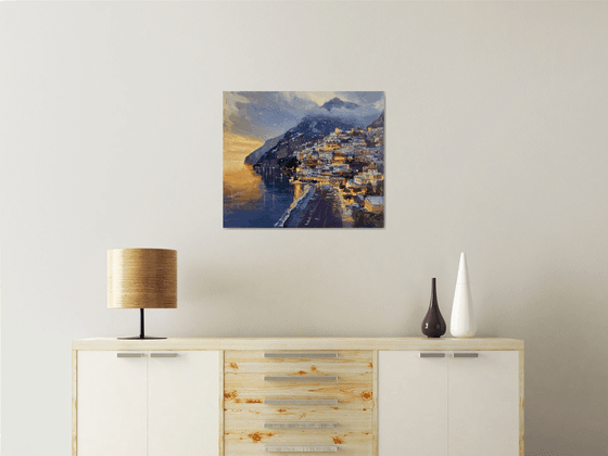 Sunset over the city