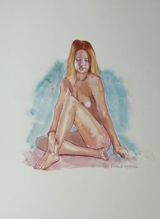 Seated female nude