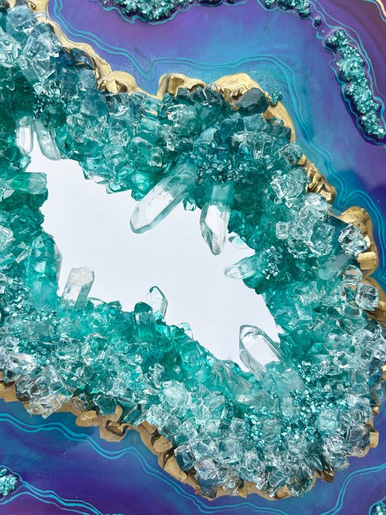 Geode Slice "Malachite purple"