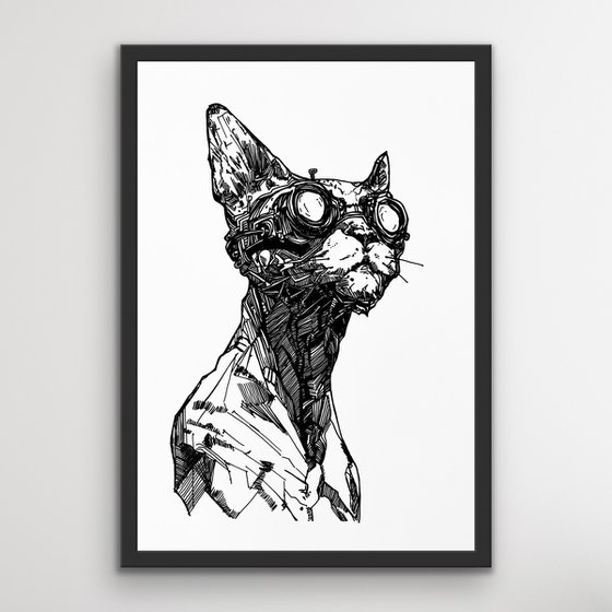 Goggle Cat