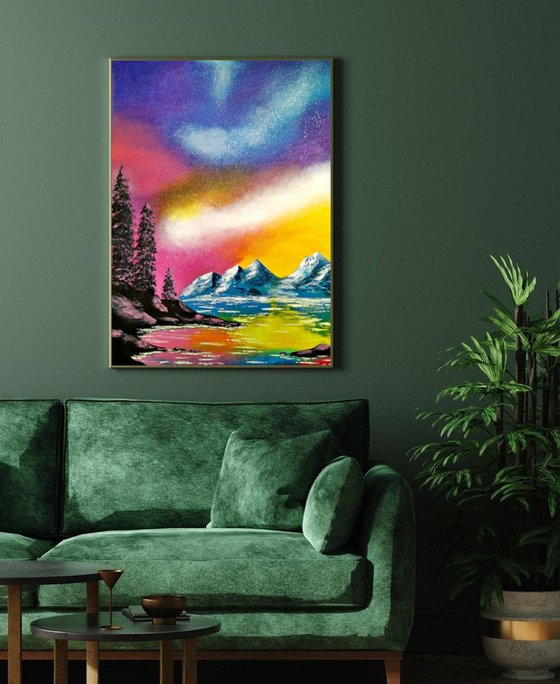 Fantasy Aurora Lake