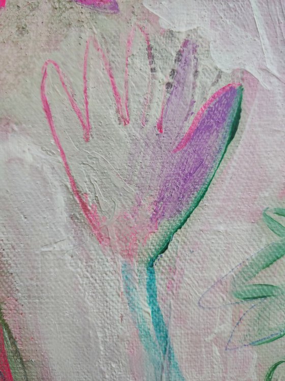 Crocus Milk, left part of the triptych