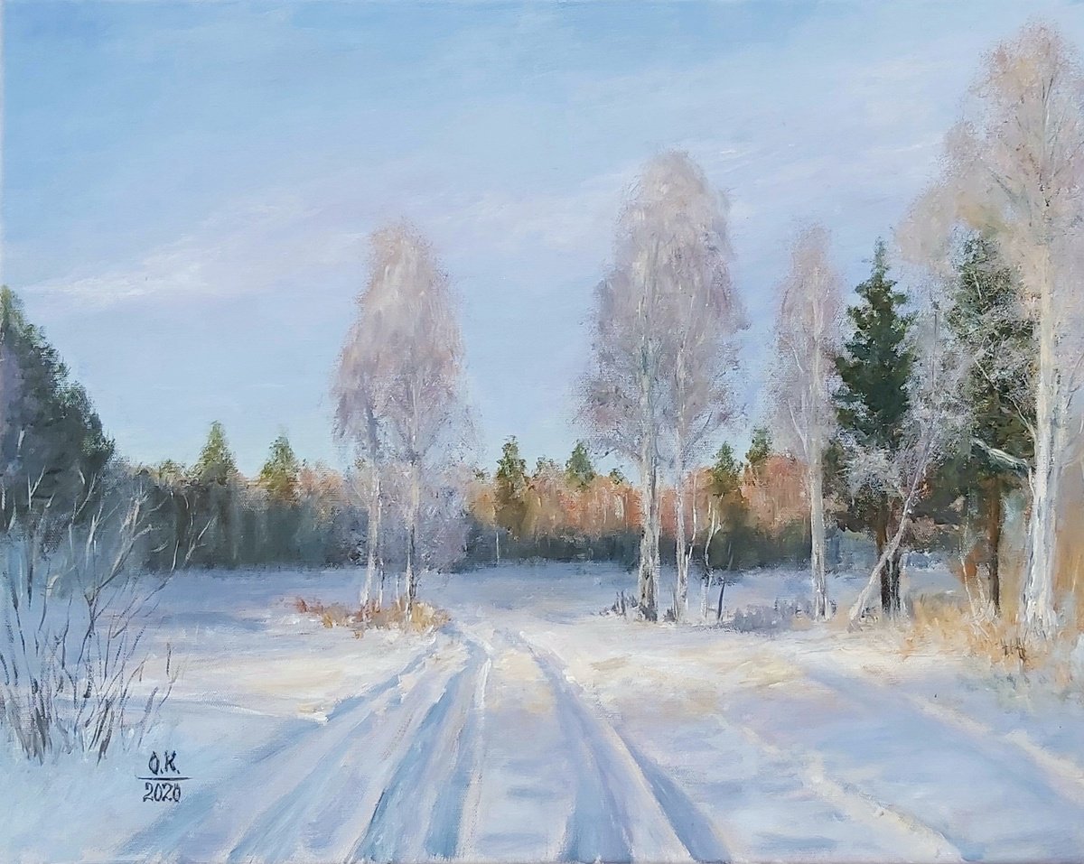 The Last Winter Day By Oleg Kamaev, 28 X 21, Artwork For Sale On Artfinder
