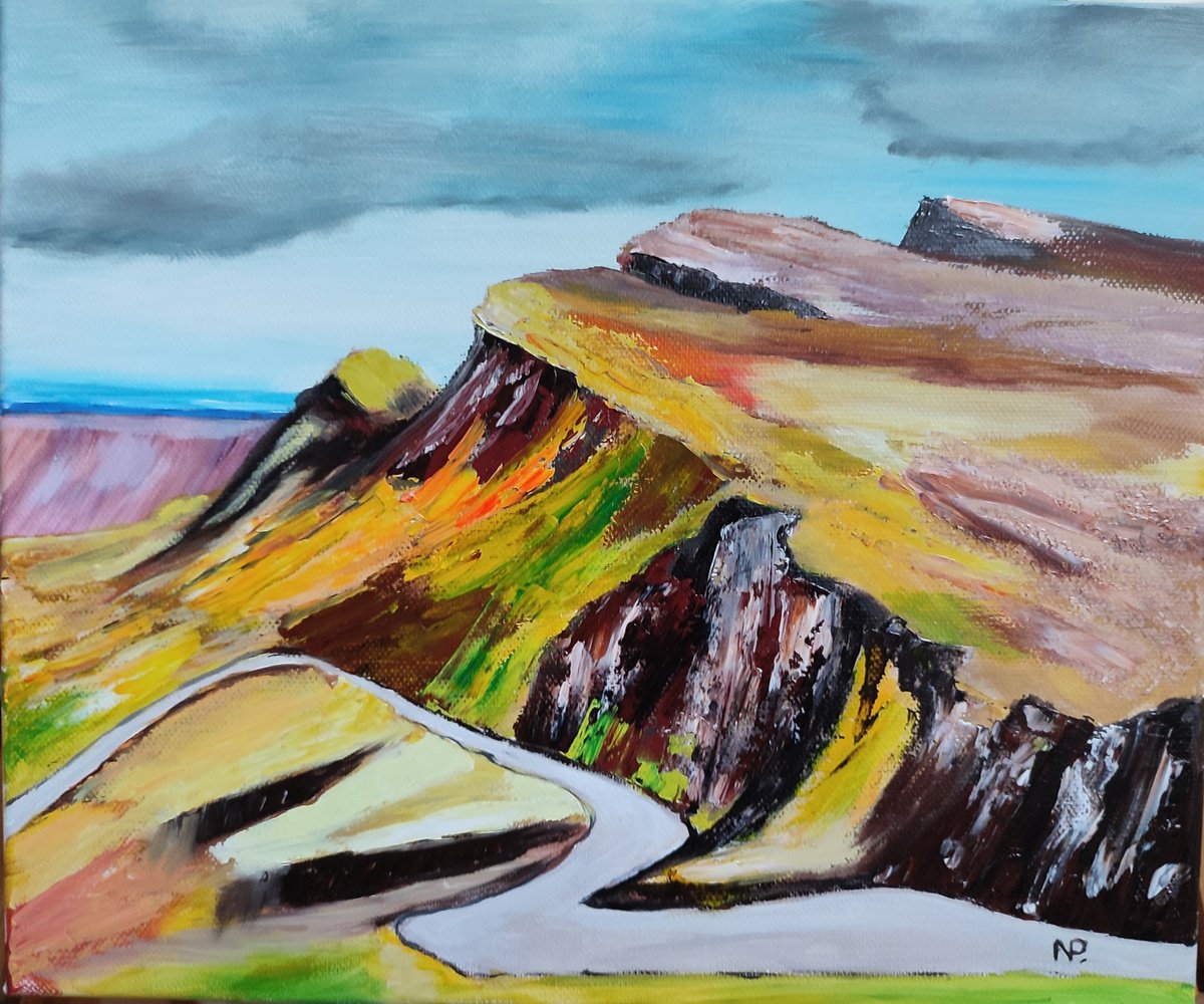 Impressionistic Landscape Oil Painting By Nataliia Plakhotnyk, 12 X 10", British Landscape, Original Artwork