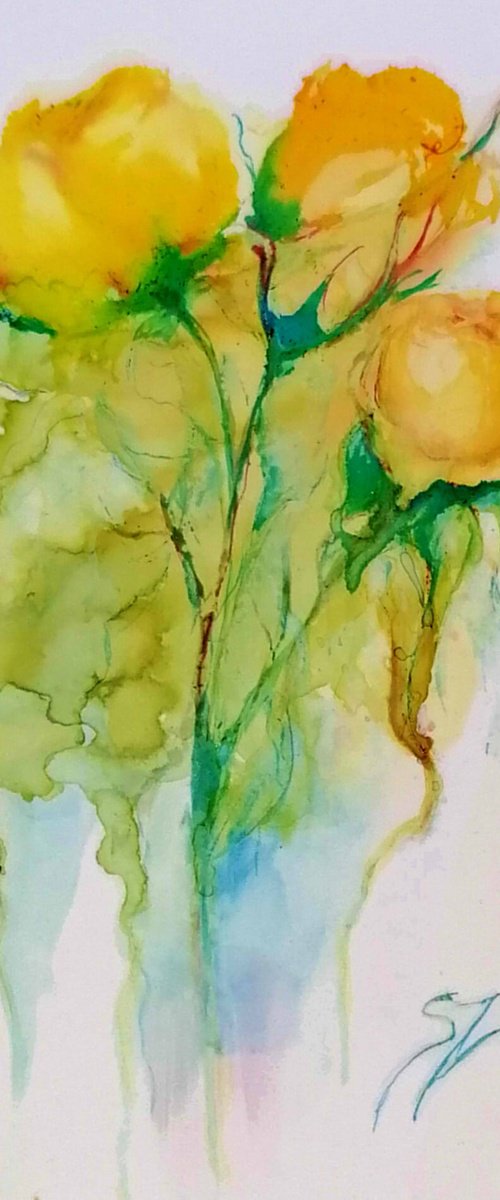 Yellow Roses by Susana Zarate Harris