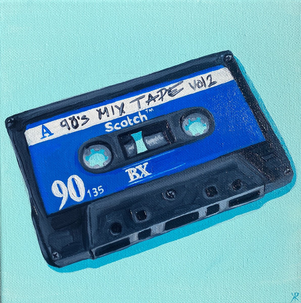 Urban And Pop Still Life Oil Painting By Kate Revill, 8 X 8", 90