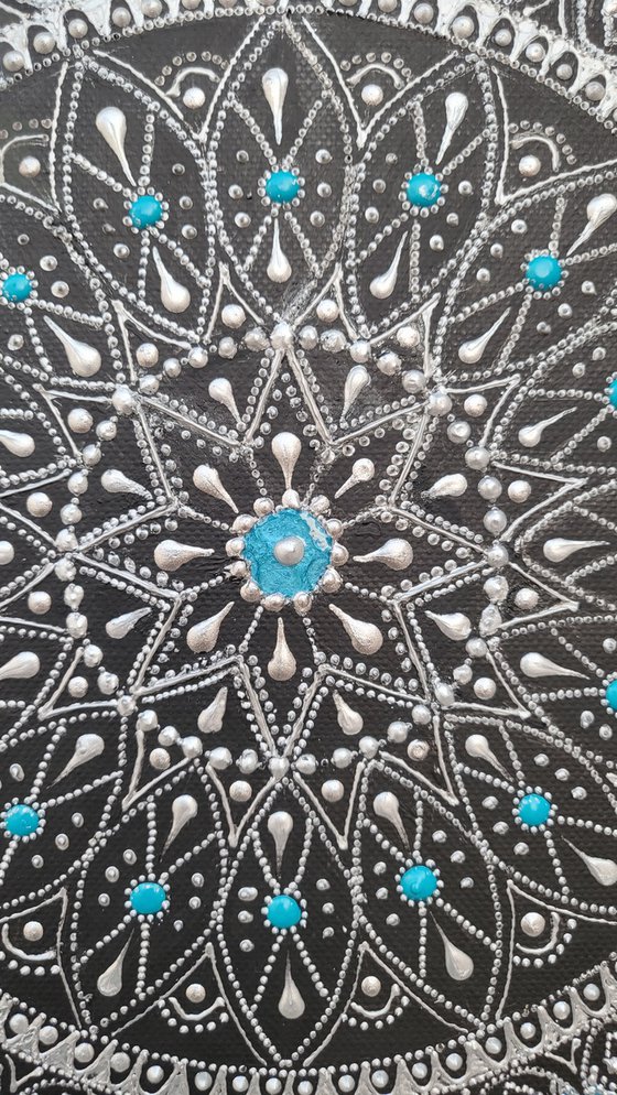 Mandala Canvas Art, Turquoise