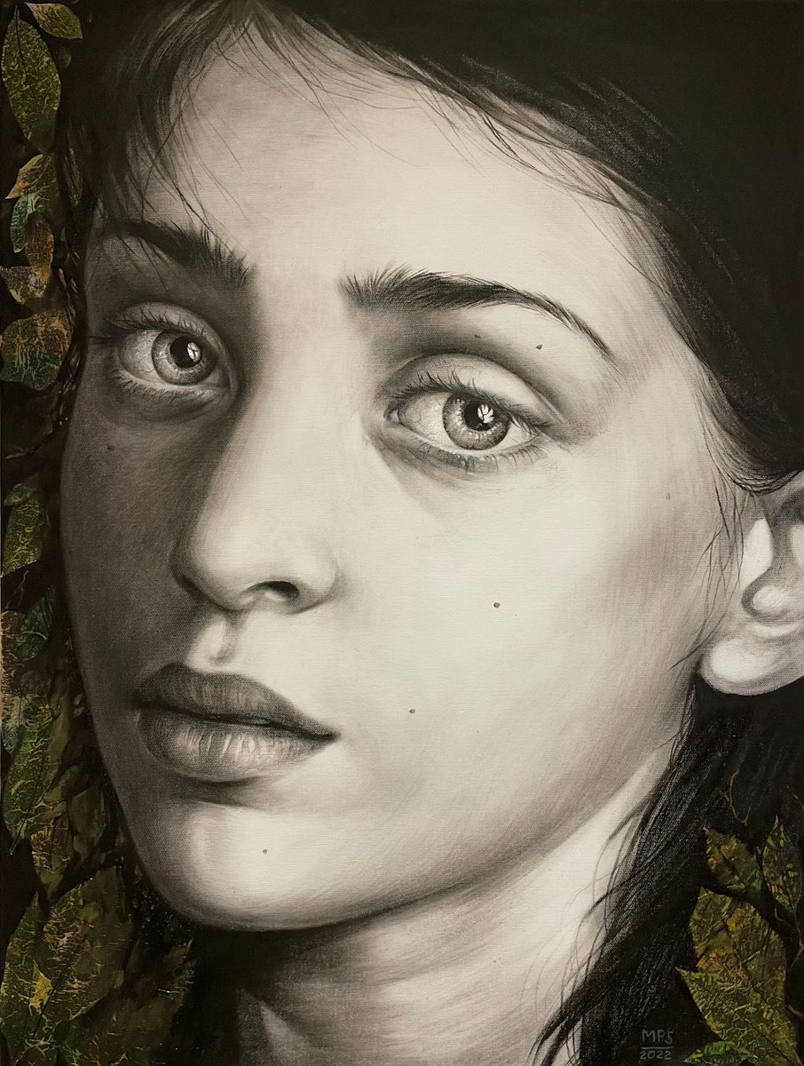Photorealistic Portrait Oil Painting By Marina Popkova-Sologub, 24 X 31", Flora7, Original Artwork