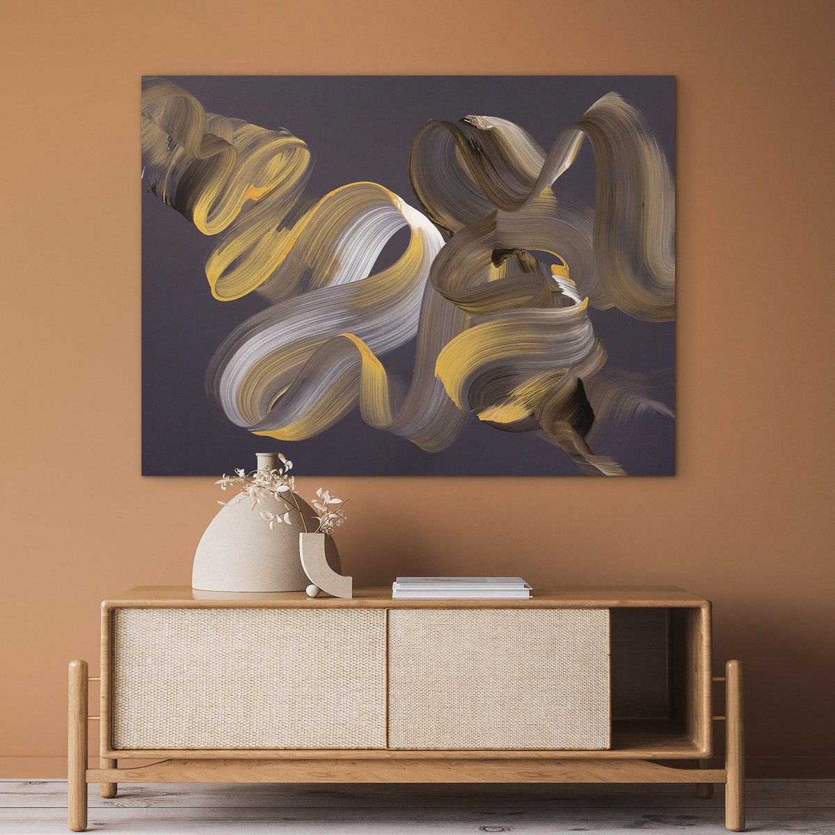 A Gold Refrain By Paresh Nrshinga Frsa, 48 X 36, Artwork For Sale On Artfinder