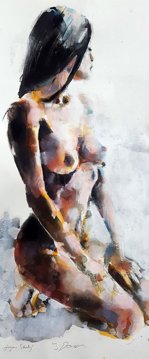 3-15-18 figure study by Thomas Donaldson