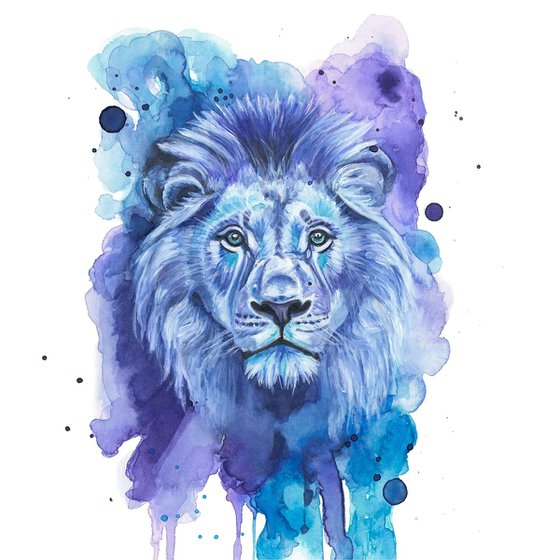 Colourful Lion Painting