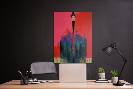 Girl With Flowers — V