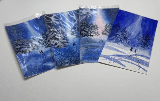 Christmas New year SET of 4