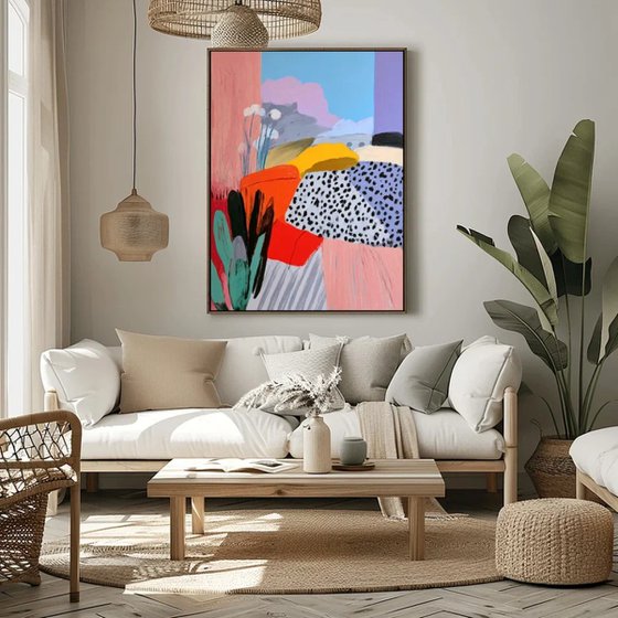 A Cactus Beneath Soft Skies