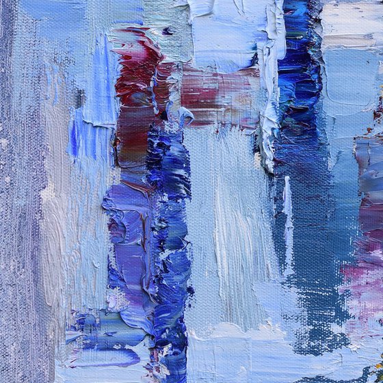 Blue abstraction - Original Oil Painting