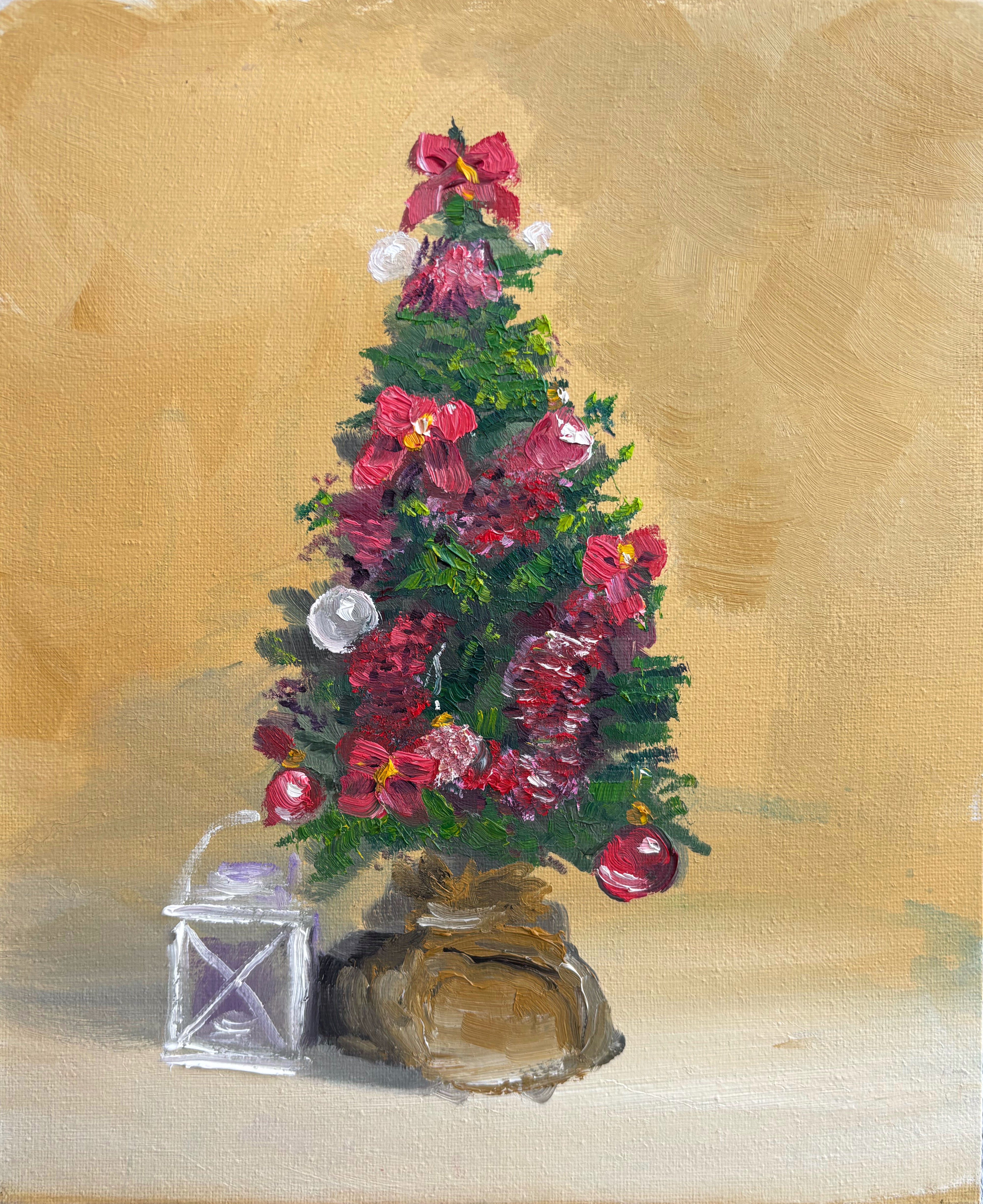 Still Life With Christmas Tree By Dmitry Fedorov, 9 X 12, Artwork For Sale On Artfinder