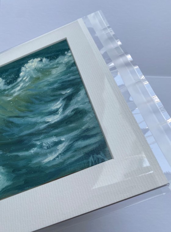 Wave Oil Painting with mount # 1