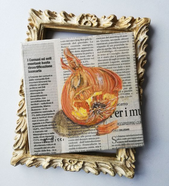 "Onion on Newspaper"