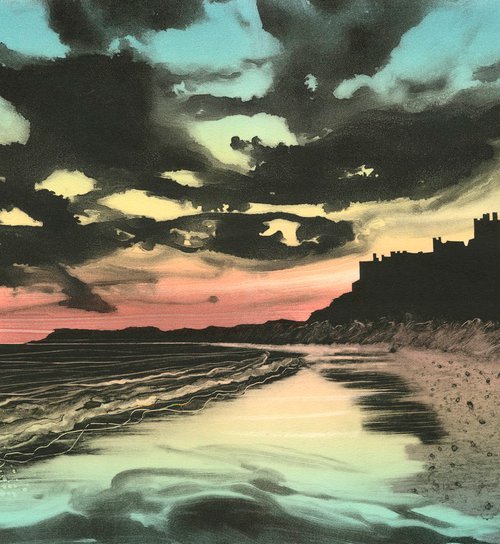 Storm Clouds, Bamburgh Castle by Rebecca Vincent