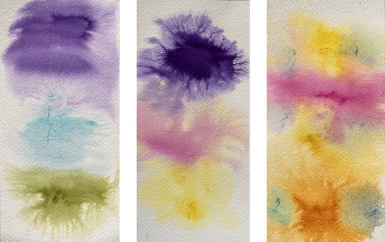 Abstract Yellow Purple Clouds