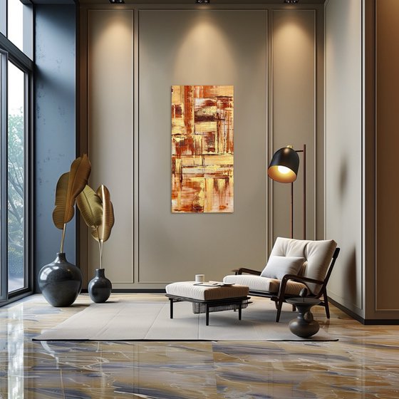 Field of Study Ochre 50x100x2 cm