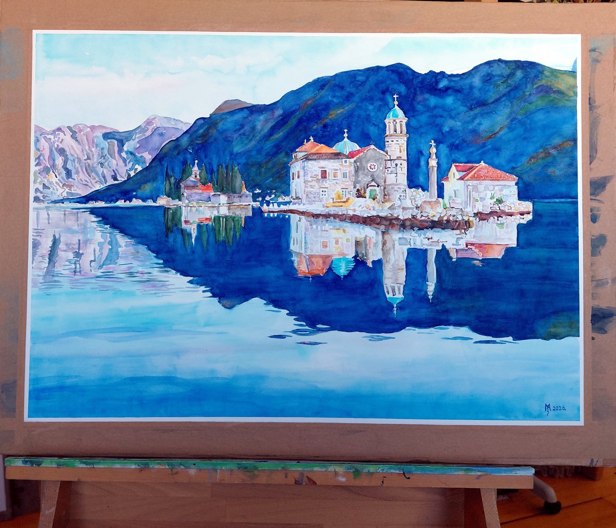 Impressionistic Watercolour , Ledy Of The Rocks Ii By Zoran Mihajlovic Muza, 27 X 19, Artwork For Sale On Artfinder