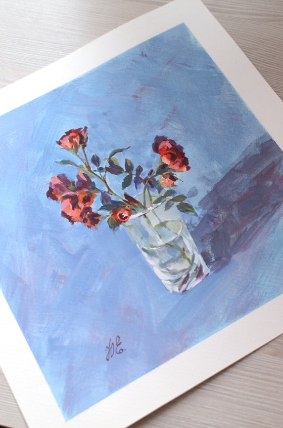 Small red roses