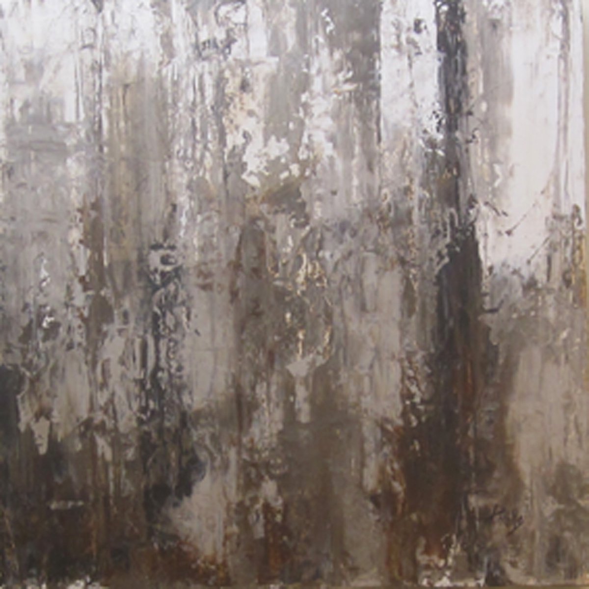 Organic Abstract Acrylic Painting By Joseph Piccillo, 24 X 24", Winter Pines, Original Artwork