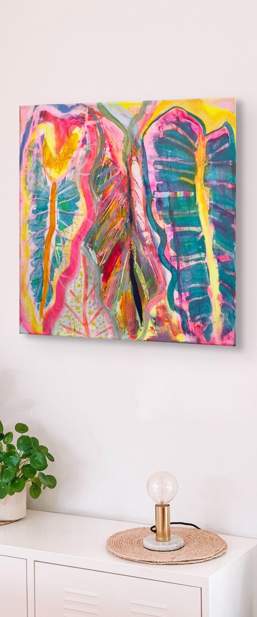 'Three Alocasia Leaves' by Kathryn Sillince