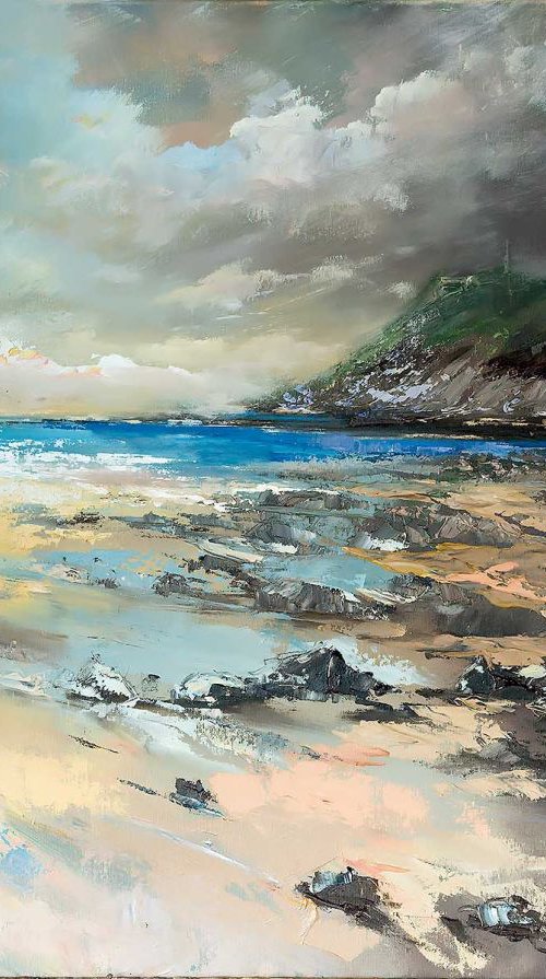 'Snowy Clouds at Mumbles' by Ewa Czarniecka