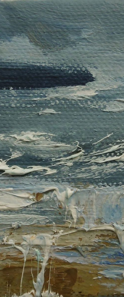 'Stormy Surf' Mini Canvas by Nikki Wheeler