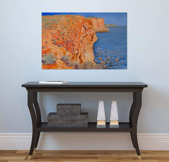 Red Cliffs and the Ocean
