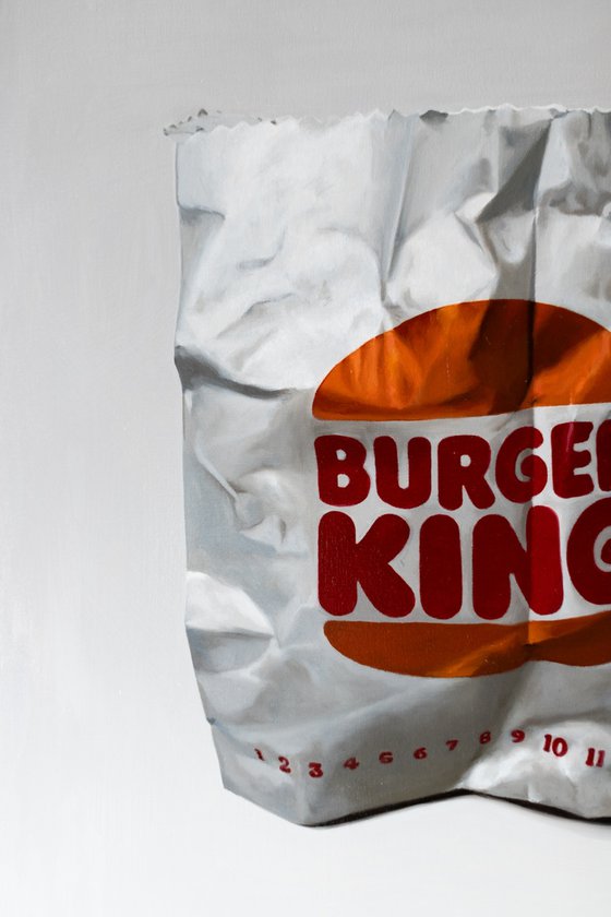 Burger King bag "back in NYC" Painting