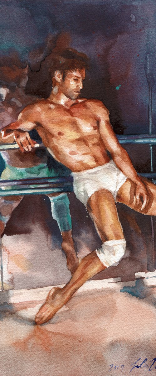 Portrait of James B Whiteside ballet dancer by Julia Ustinovich