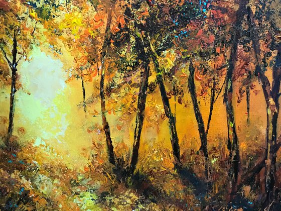 Autumn Fire  No2 -landscape painting