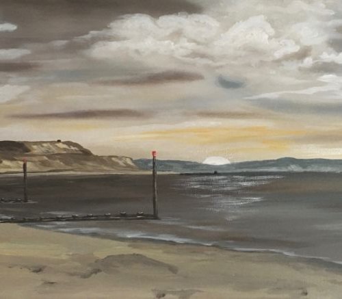 Hengistbury Head in sepia tones by Marja Brown