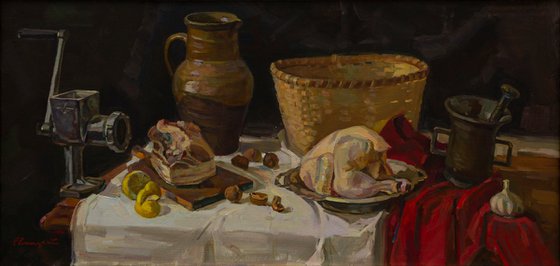 Still life with meat
