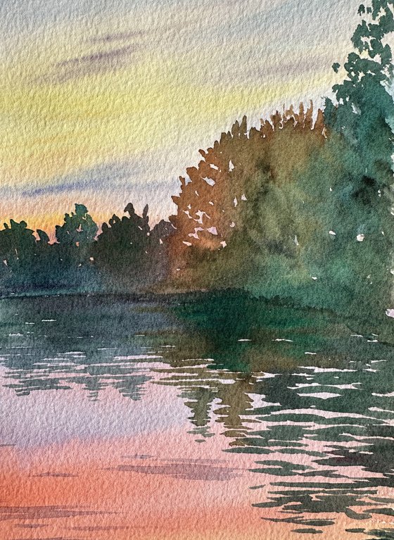 Sunset over Lake Biliner