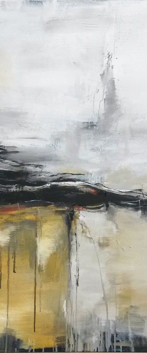 Ways and marks - 100 x 100 cm by Stefanie Rogge