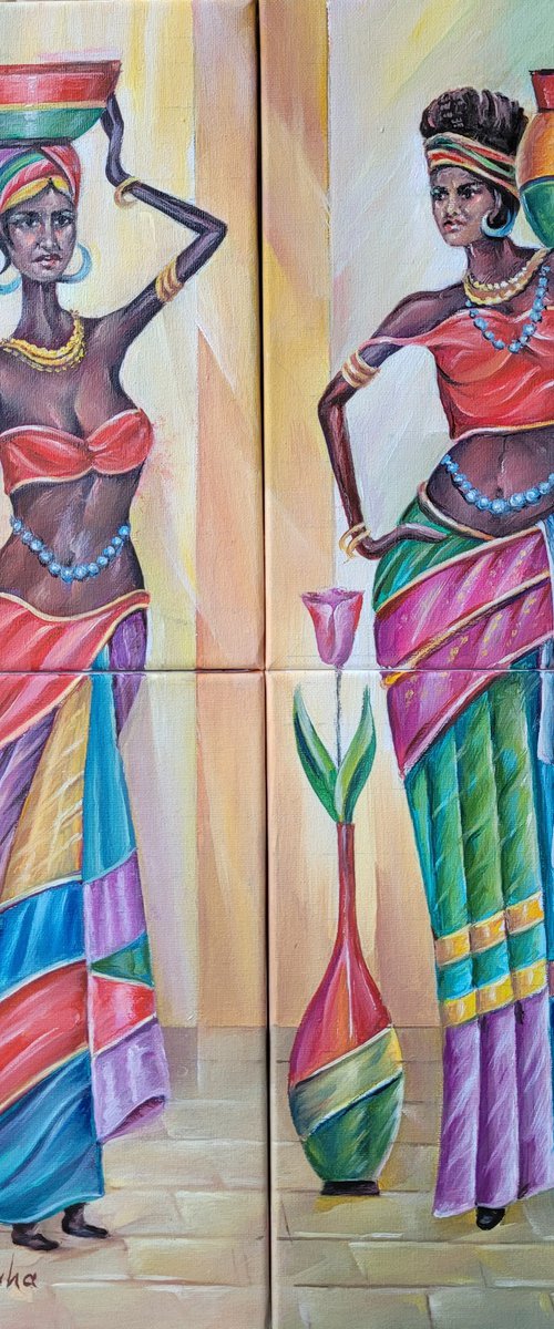 African sisters by Raphael Chouha