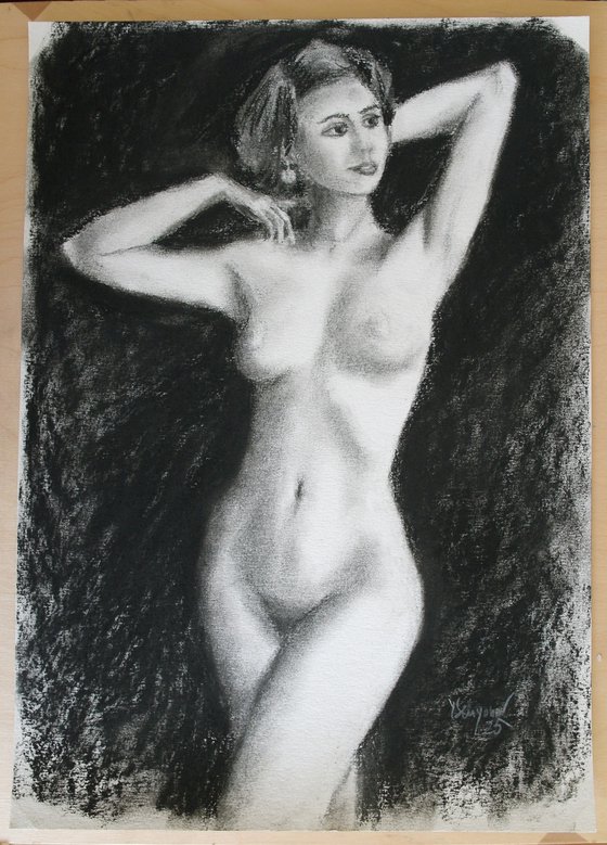 Female Figure #60 Charcoal