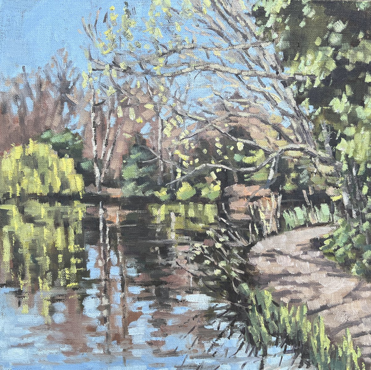 Spring morning Wandsworth Common by Louise Gillard